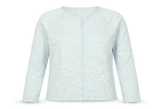 BHS Women Blue Size 12 Long Sleeve Crew Neck Knit Cardigan
