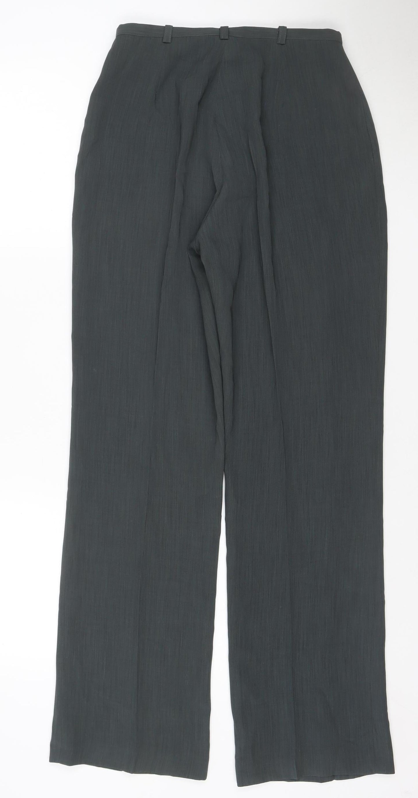 Simon Daniels Women's Black Size 10 Wide-Leg Polyester Trousers
