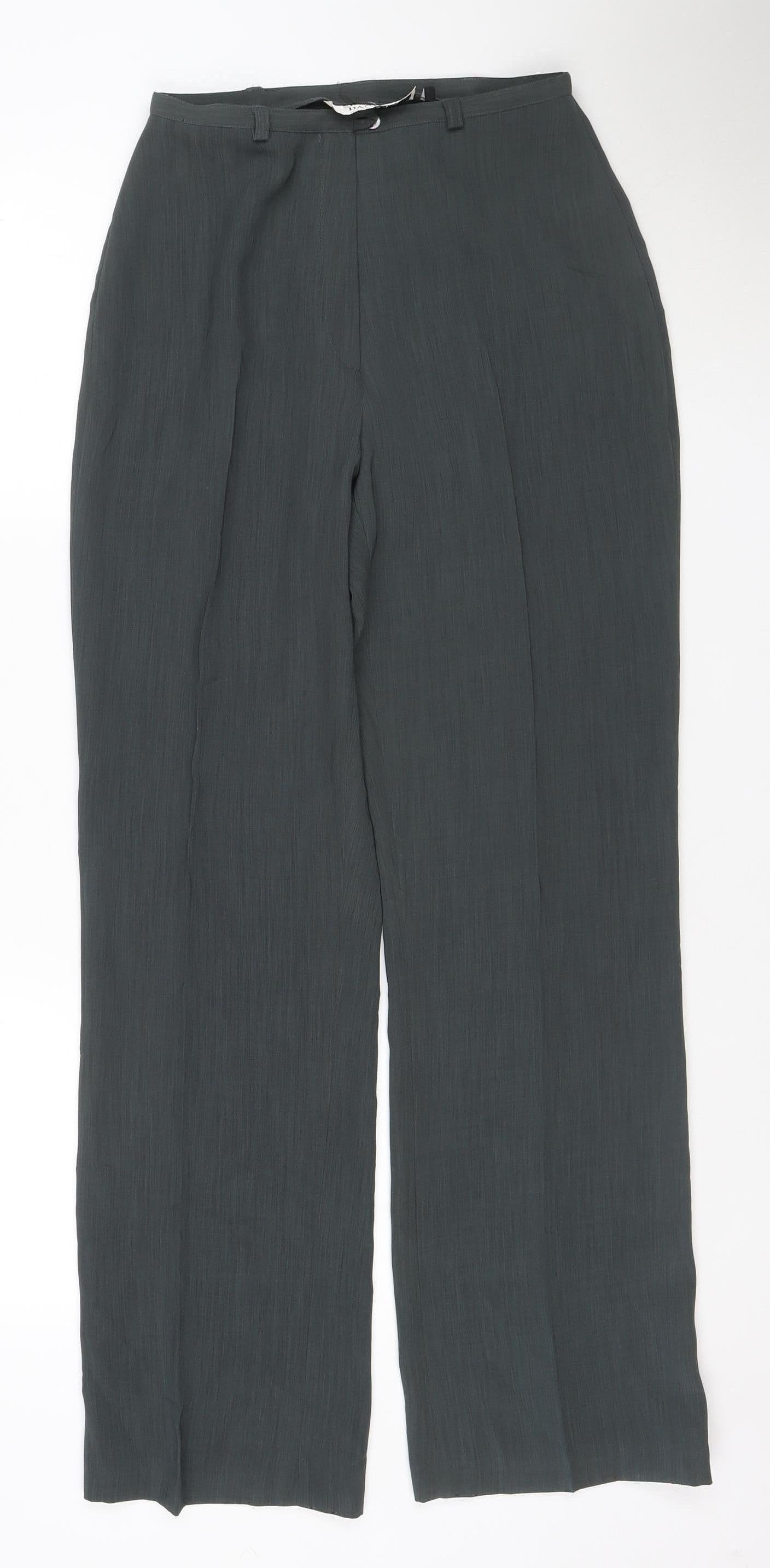 Simon Daniels Women's Black Size 10 Wide-Leg Polyester Trousers