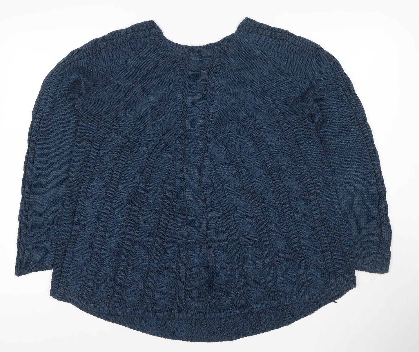 Per Una Women’s Blue Cable-Knit Long Sleeve Jumper Size L