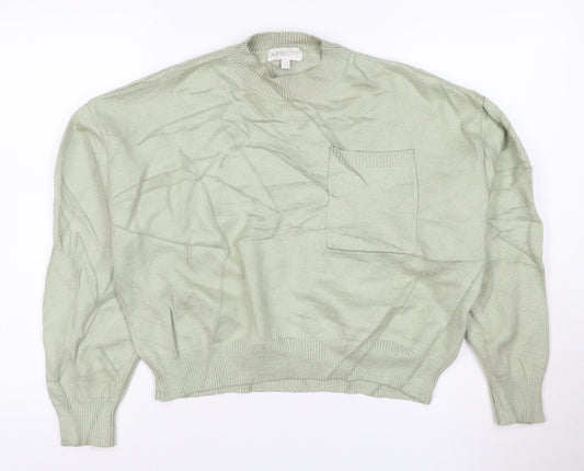 Apricot Women’s Green Crew Neck Relaxed Fit Knit Jumper Size 12