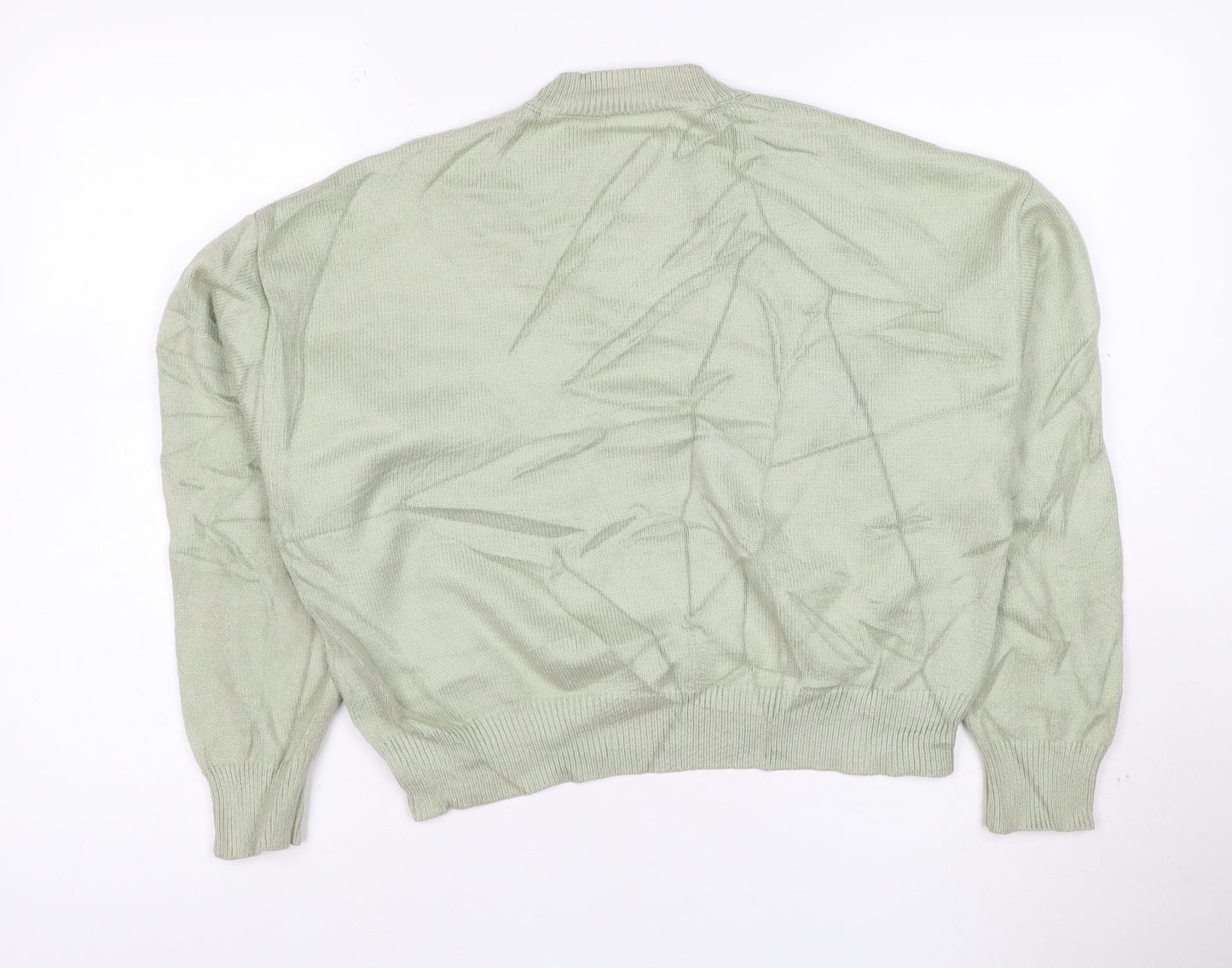Apricot Women’s Green Crew Neck Relaxed Fit Knit Jumper Size 12