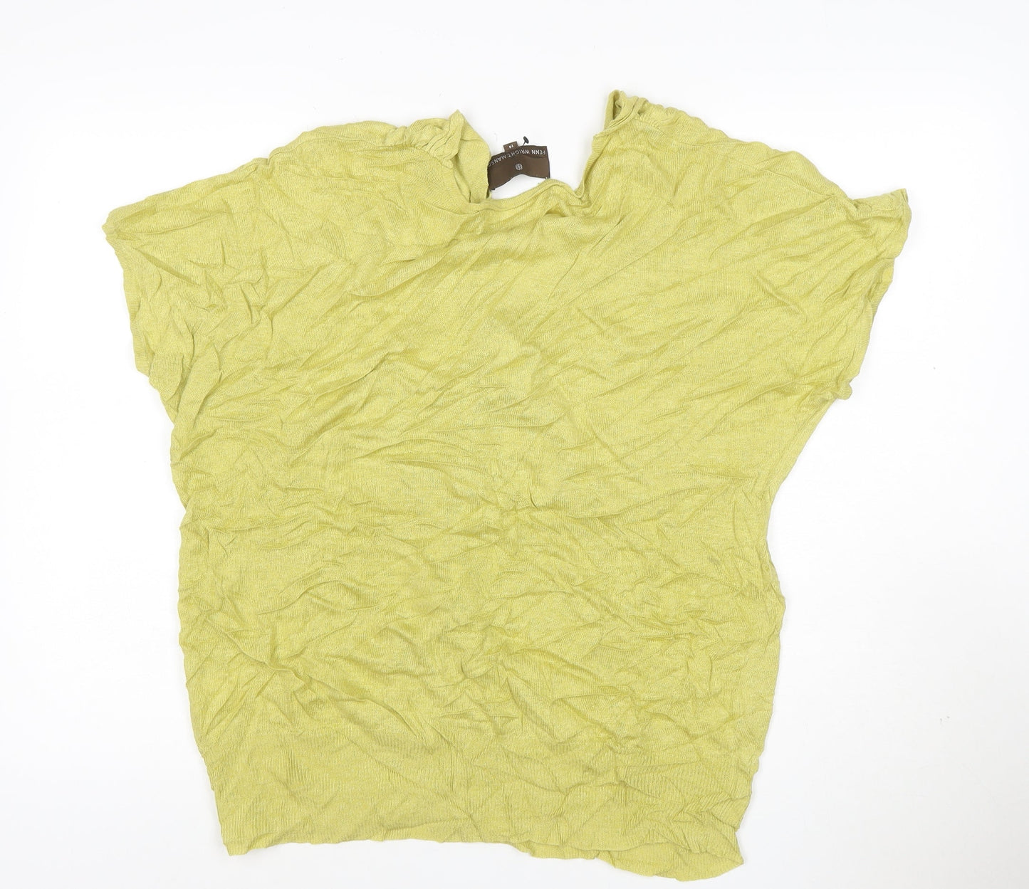 Fenn Wright Manson Women’s Green Linen Blend Tunic Blouse Size 14