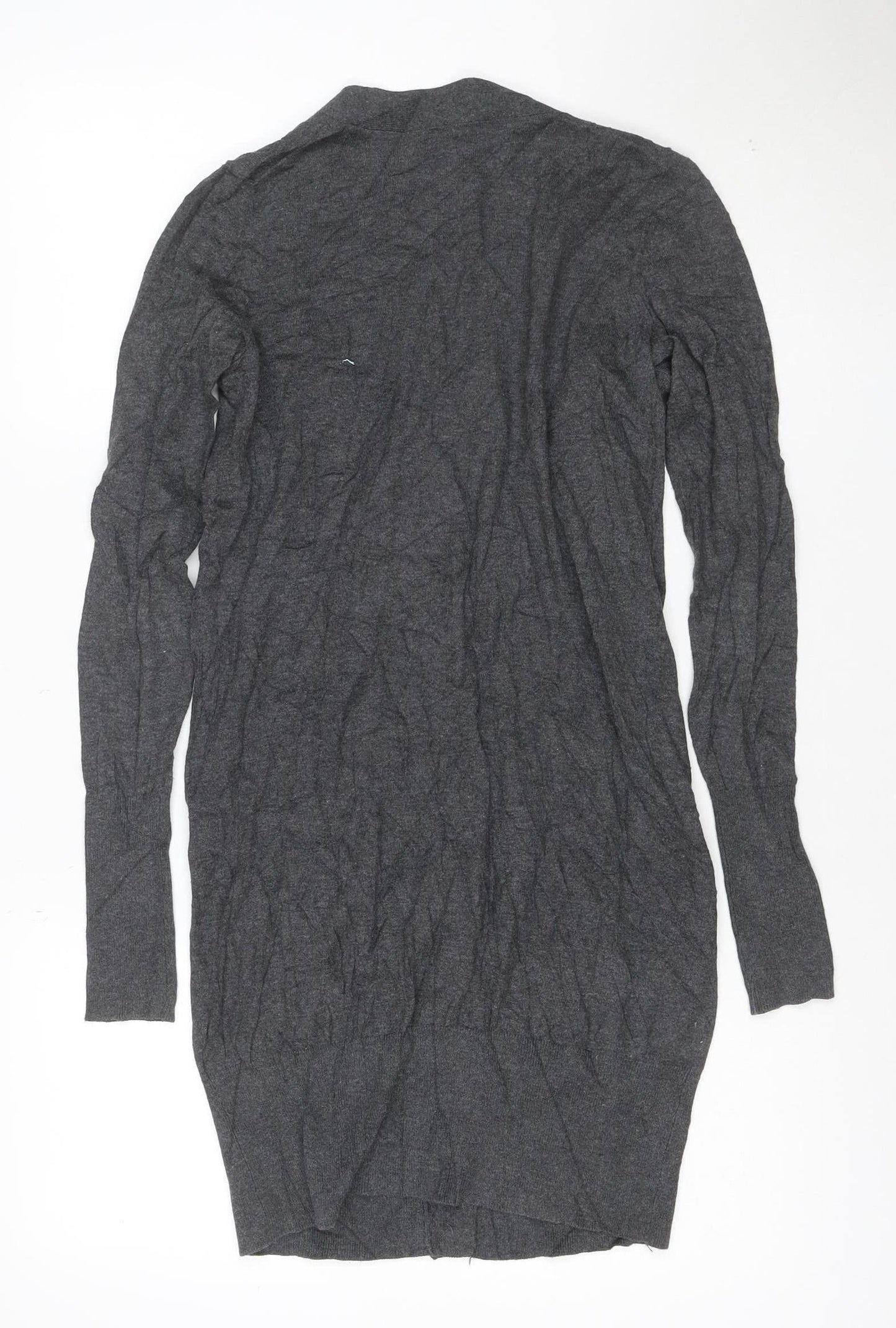 Oasis Women Grey XS Cotton Button Long Sleeve Cardigan