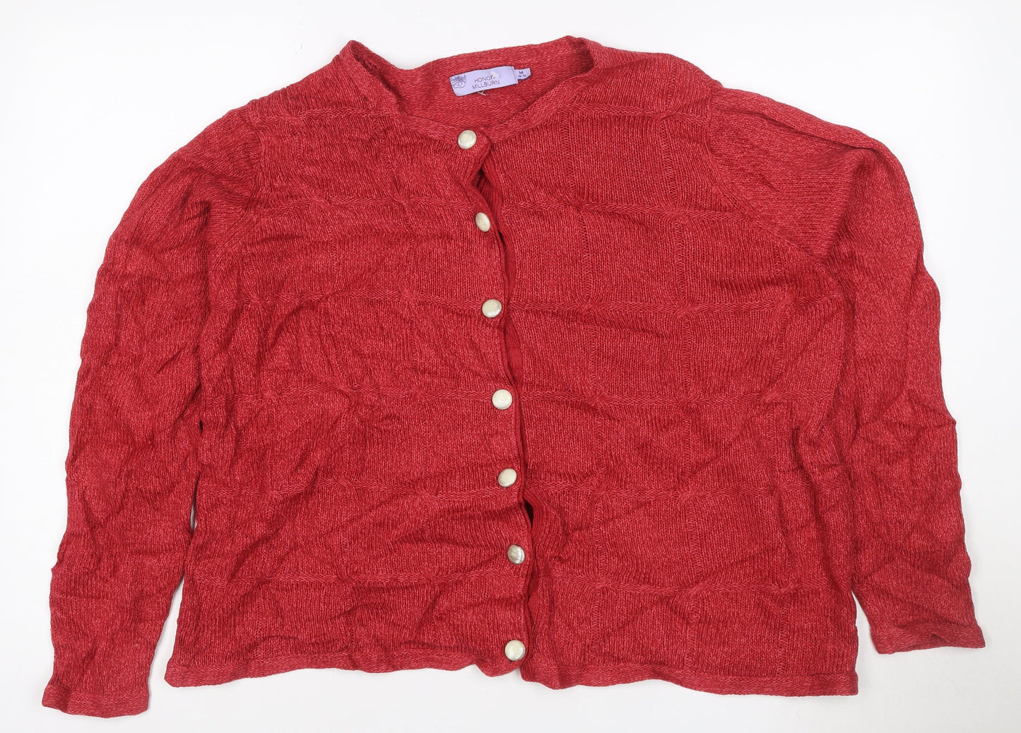 Honor Millburn Women's Red Acrylic Button Cardigan Size 14-16