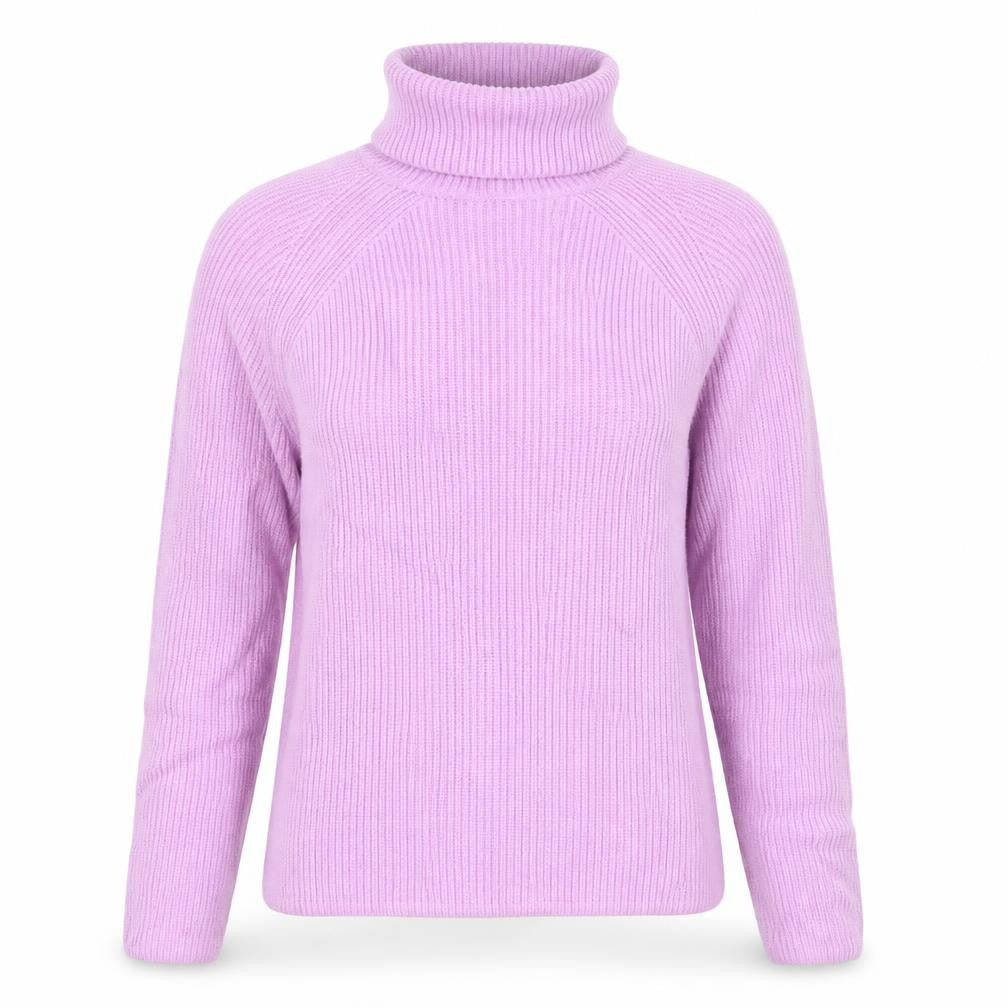 Marks & Spencer Womens Purple Roll Neck Chunky Knit Jumper S