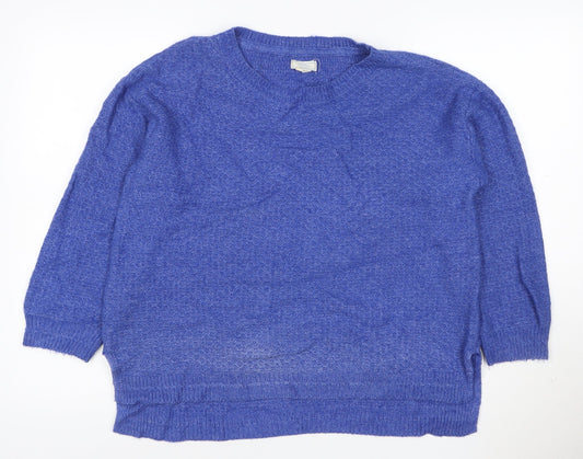 Fat Face Women's Blue Crew Neck Knit Pullover Jumper M