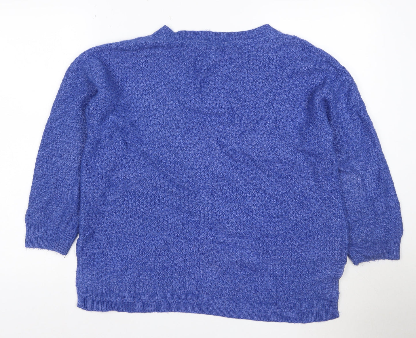 Fat Face Women's Blue Crew Neck Knit Pullover Jumper M