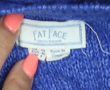 Fat Face Women's Blue Crew Neck Knit Pullover Jumper M
