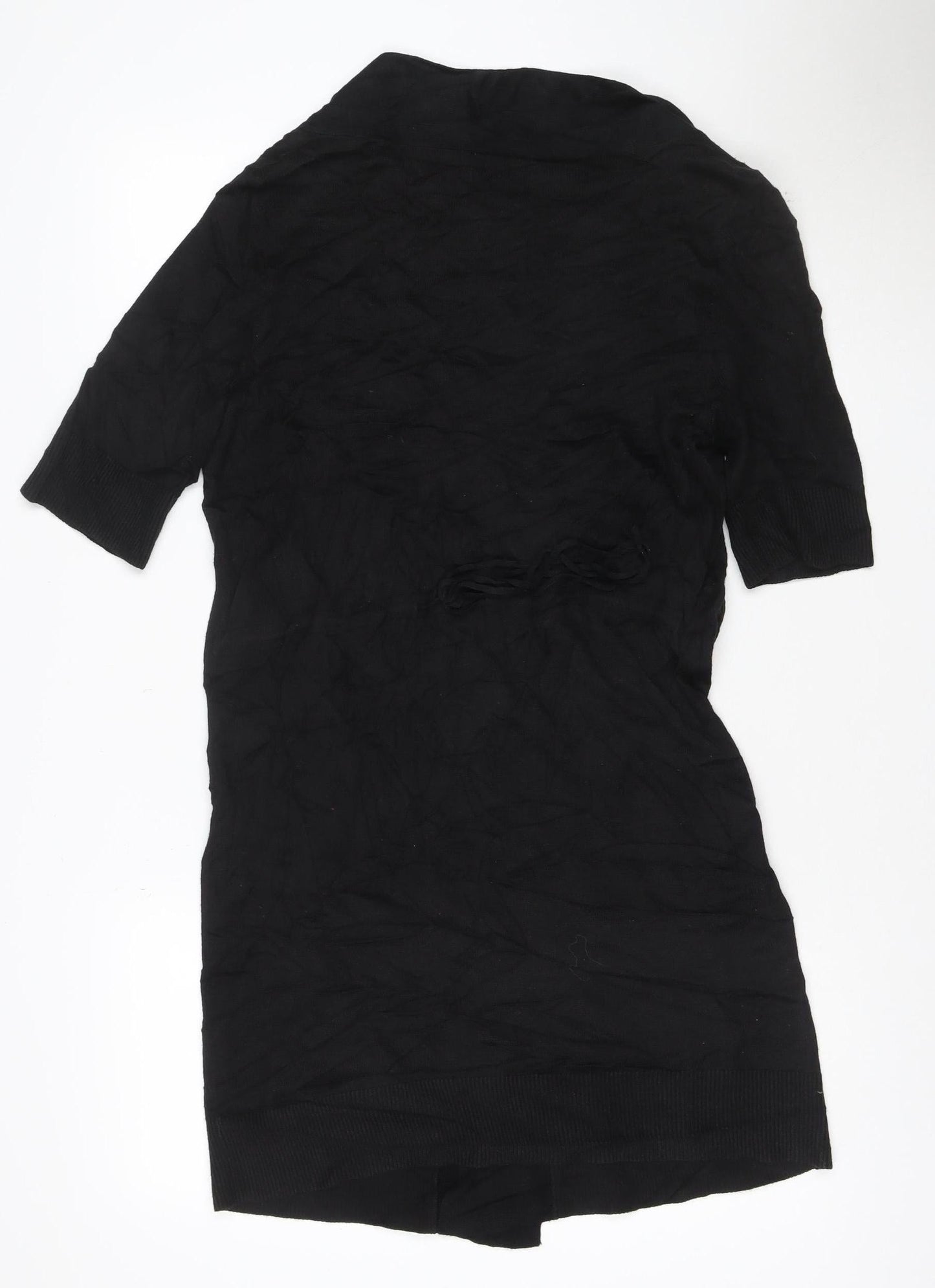 Wallis Womens Black Viscose Cotton Open Front Cardigan M