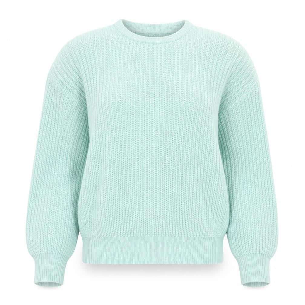 American Apparel Women Green S Chunky-Knit Cotton Jumper