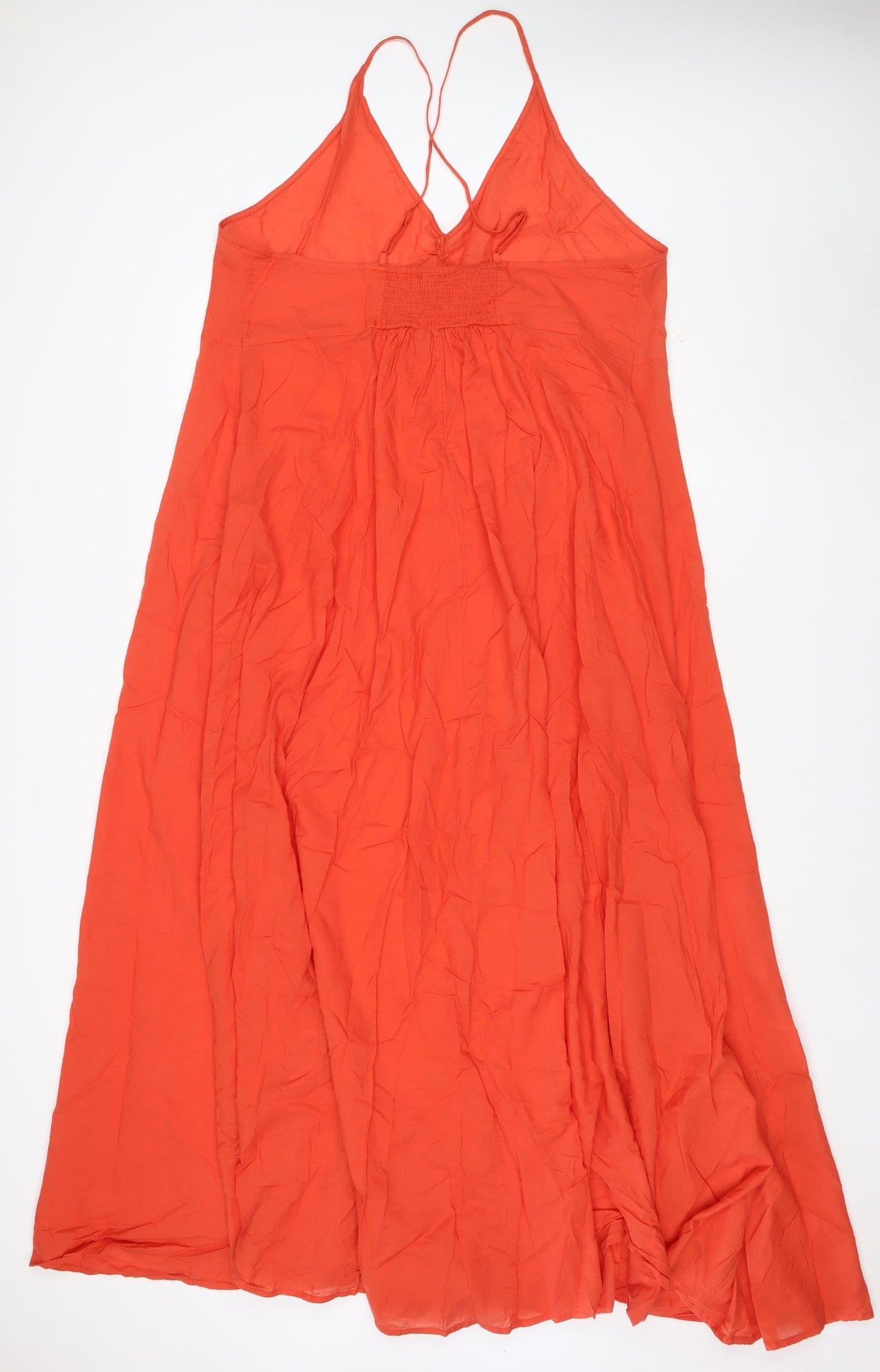 Marks and Spencer Women Orange Size 20 Tall Cotton Slip Dress