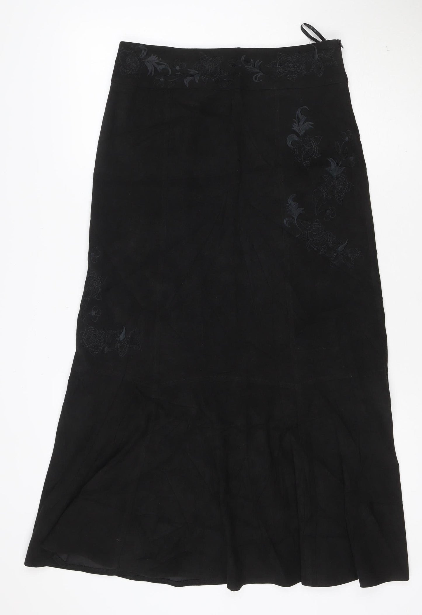 Evie Women Black Size 10 A-Line Stretch Knee Length Skirt