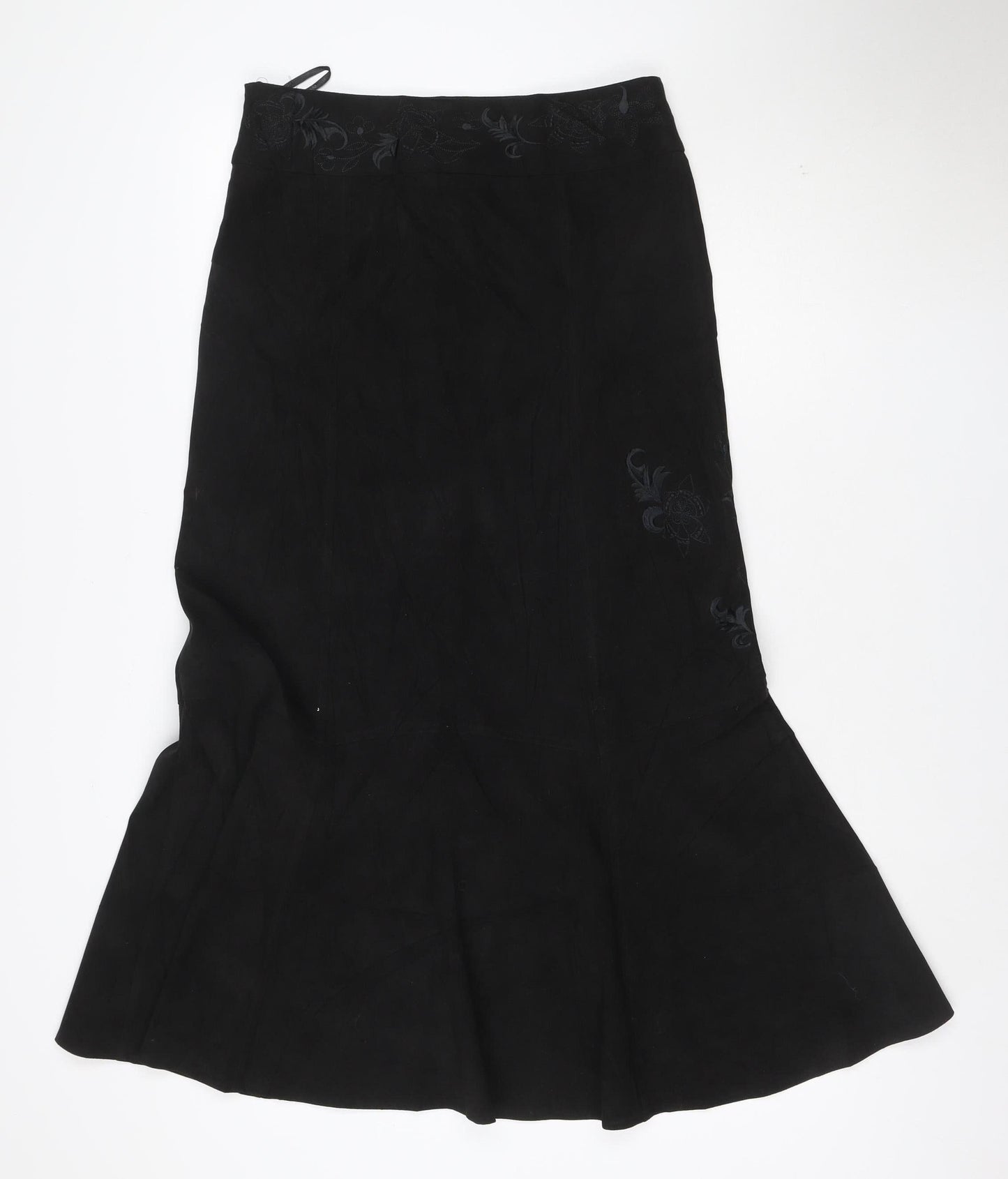 Evie Women Black Size 10 A-Line Stretch Knee Length Skirt