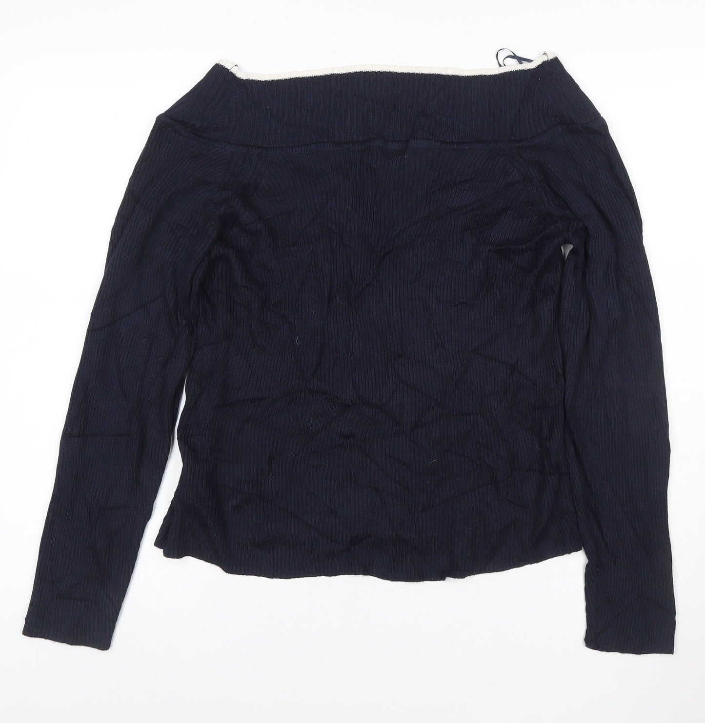 Marks and Spencer Women’s Navy Blue Size 22 Boat Neck Long Sleeve Jumper