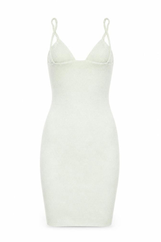 Re_Styled Women Green Bodycon Knit Mini Dress Size 8