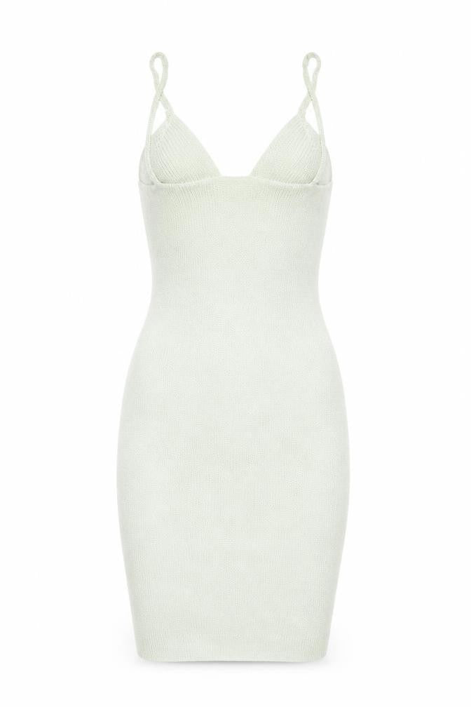 Re_Styled Women Green Bodycon Knit Mini Dress Size 8
