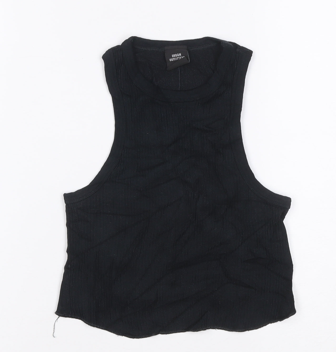 Urban Outfitters Women's Black Cropped Tank Top Size S