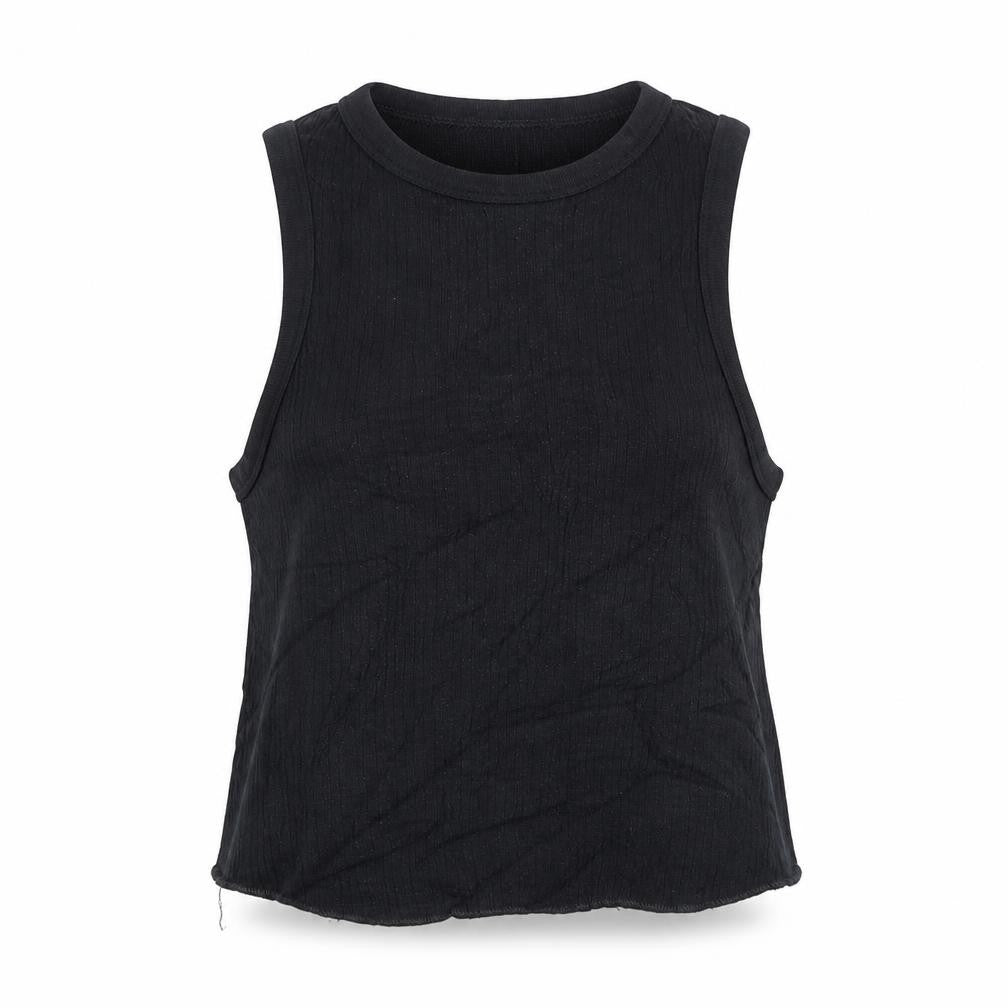 Urban Outfitters Women's Black Cropped Tank Top Size S