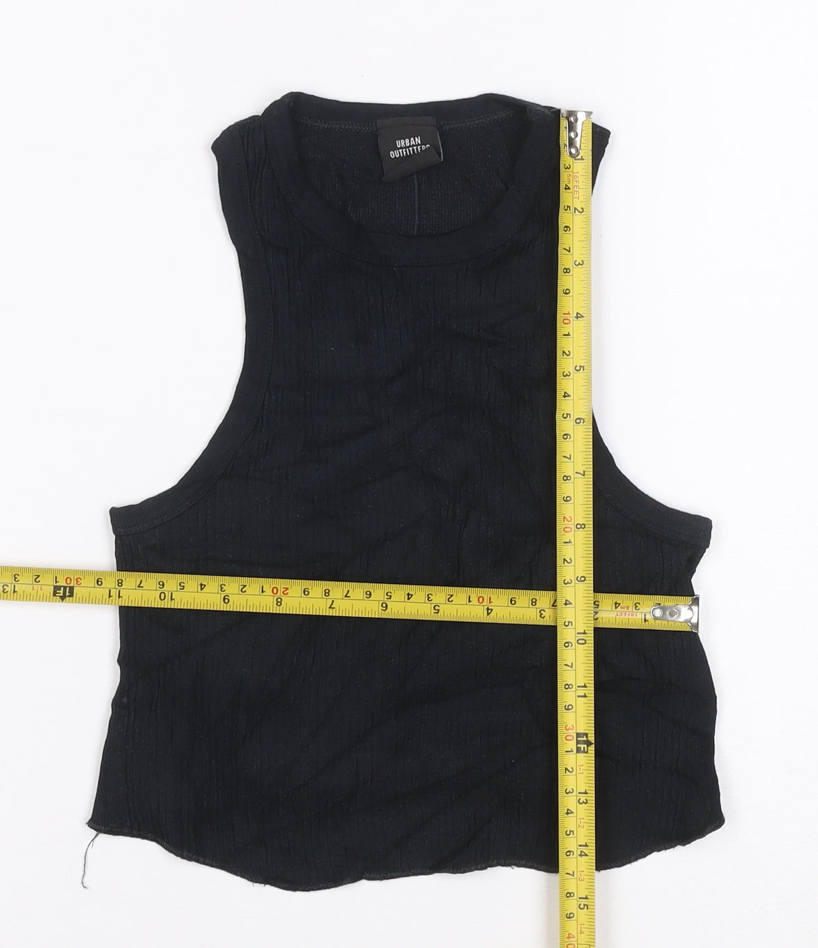 Urban Outfitters Women's Black Cropped Tank Top Size S