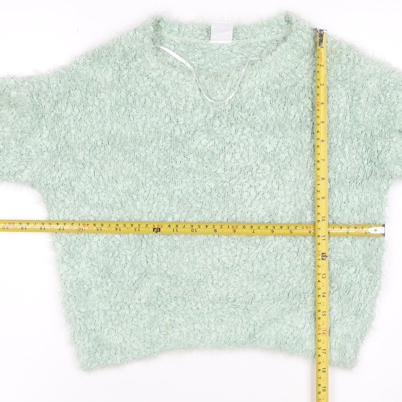 Vero Moda Women's Green Fluffy Knit Pullover Jumper Size M