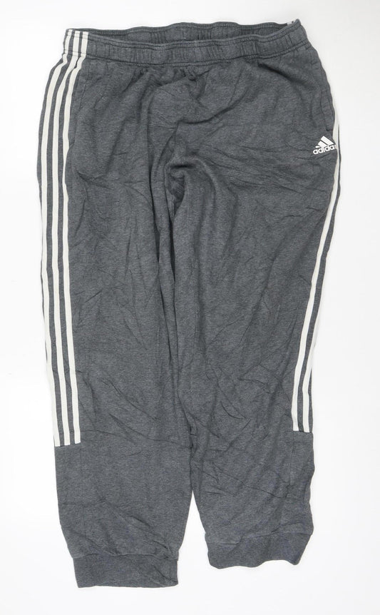 adidas Men Grey 2XL Jogger Sweatpants French Terry Tapered Fit
