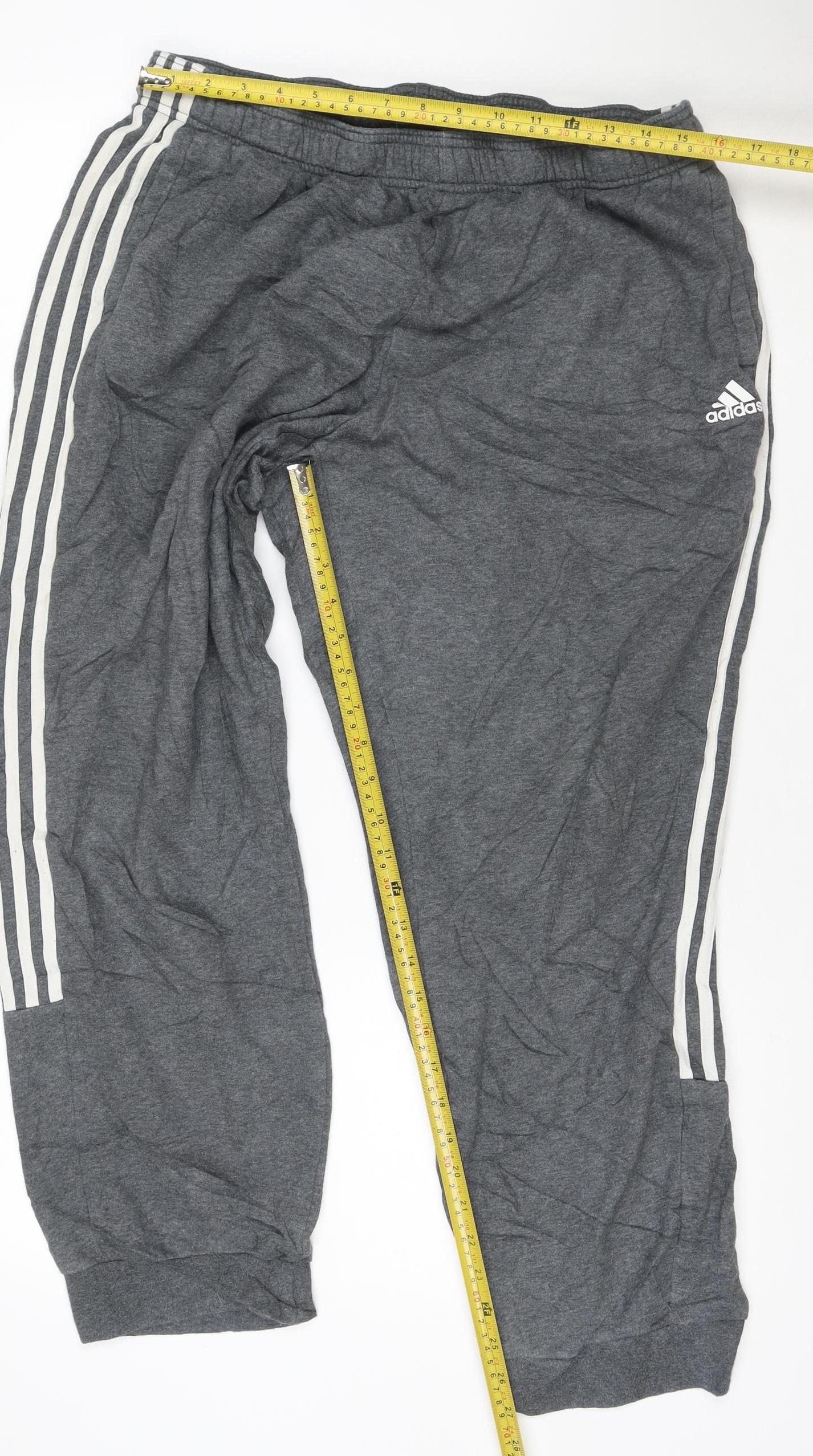 adidas Men Grey 2XL Jogger Sweatpants French Terry Tapered Fit