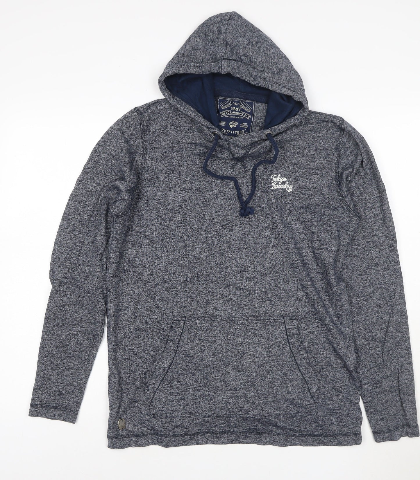 Tokyo Laundry Men's Blue Pullover Hoodie Size M Hooded Sweatshirt