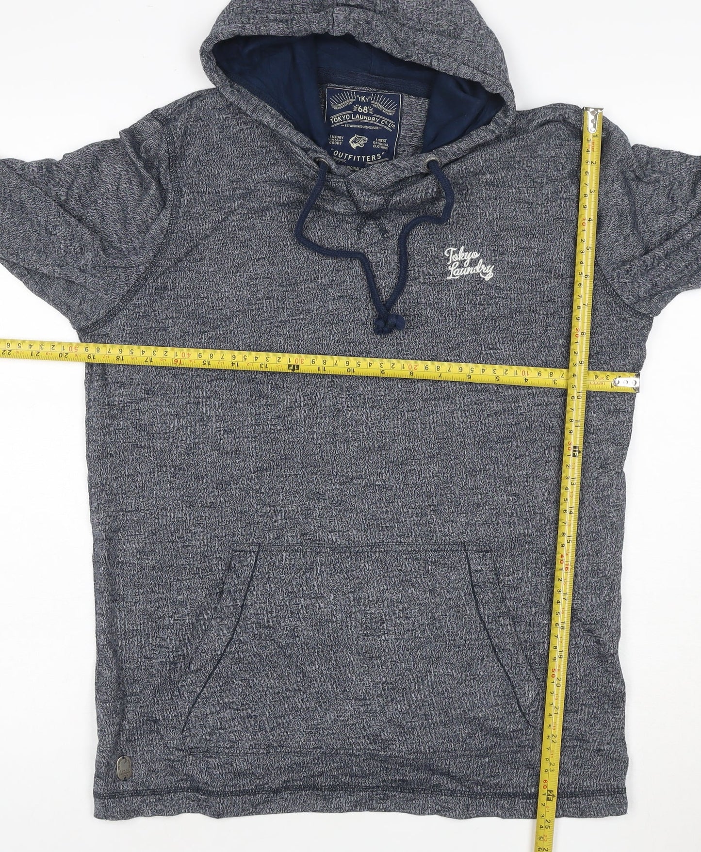Tokyo Laundry Men's Blue Pullover Hoodie Size M Hooded Sweatshirt