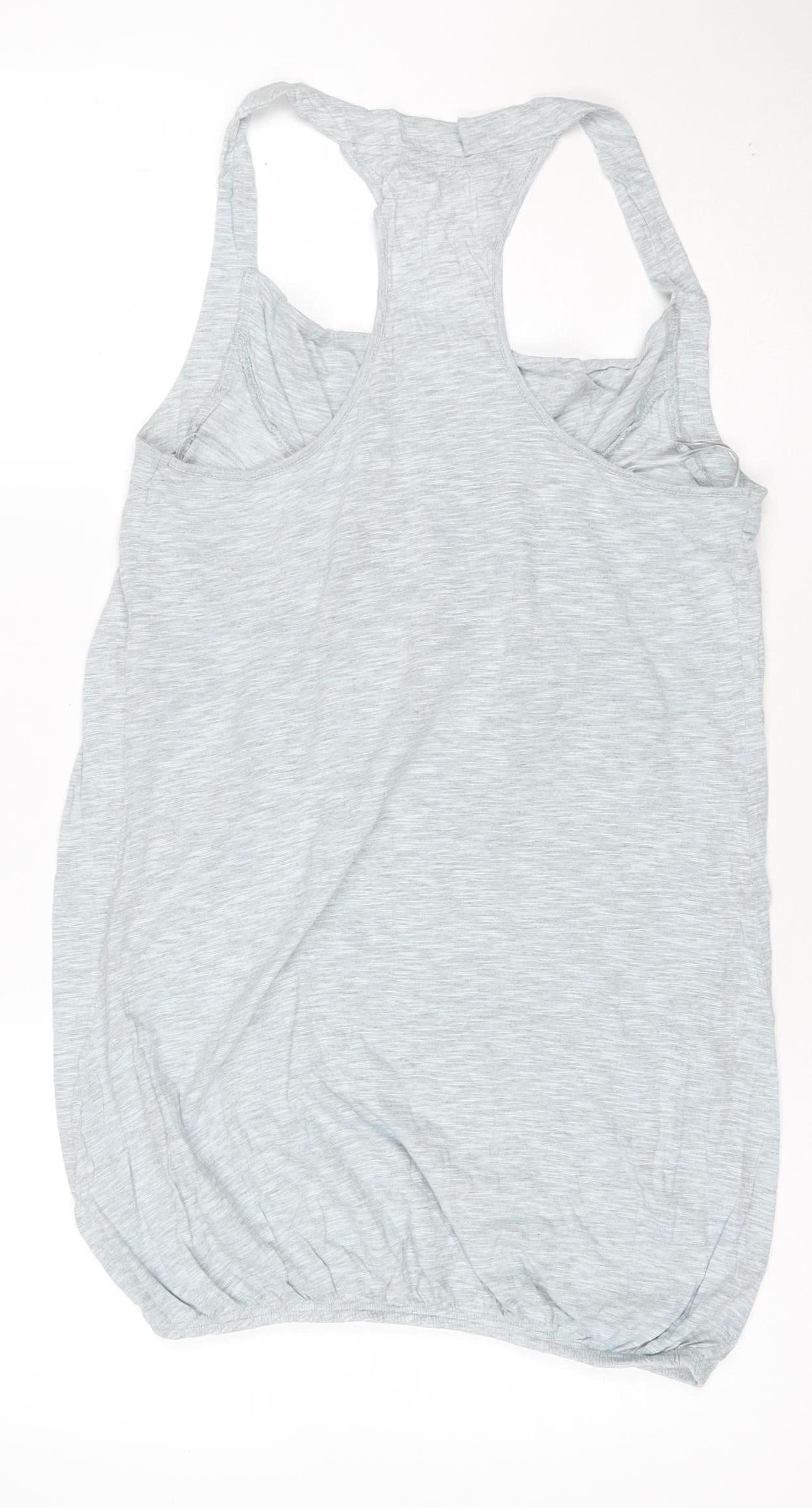 Miss Selfridge Women's Grey Racerback Tank Top Size 10