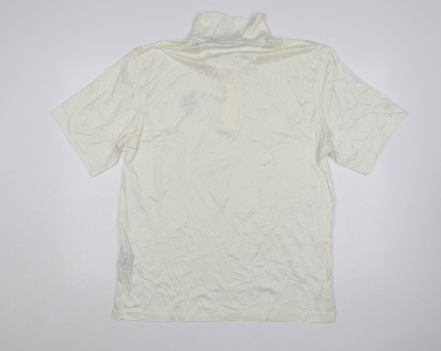 Oxford Golf Men's Ivory Cotton Polo Shirt M Regular Fit
