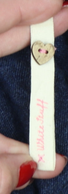 White Stuff Women’s Blue Long Sleeve Jumper Dress Size 16 Knit Cowl Neck