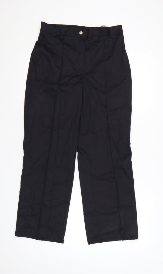 Alexandra Womens Black Trousers UK 10 Regular Polyester Cotton Workwear