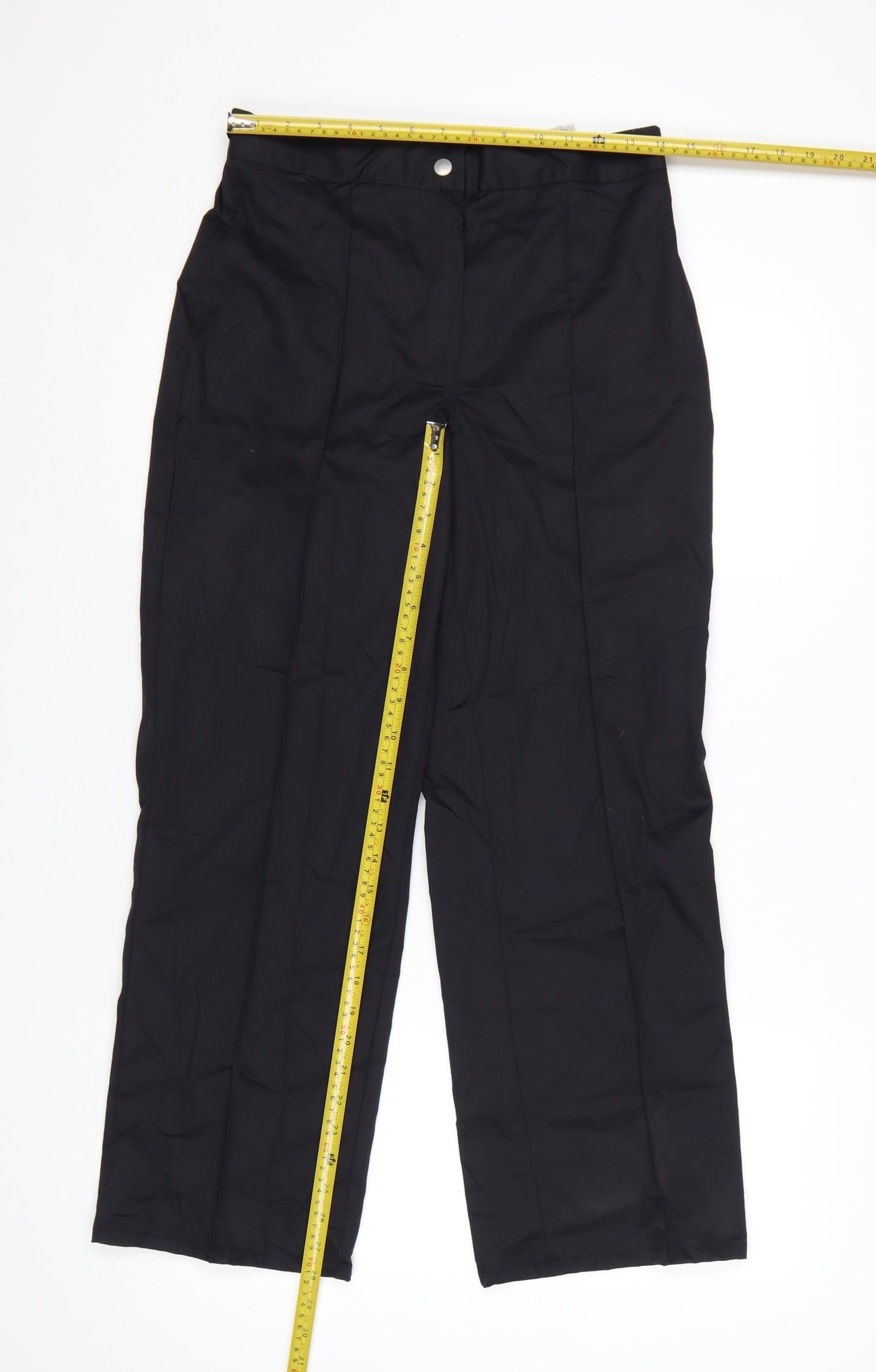 Alexandra Womens Black Trousers UK 10 Regular Polyester Cotton Workwear