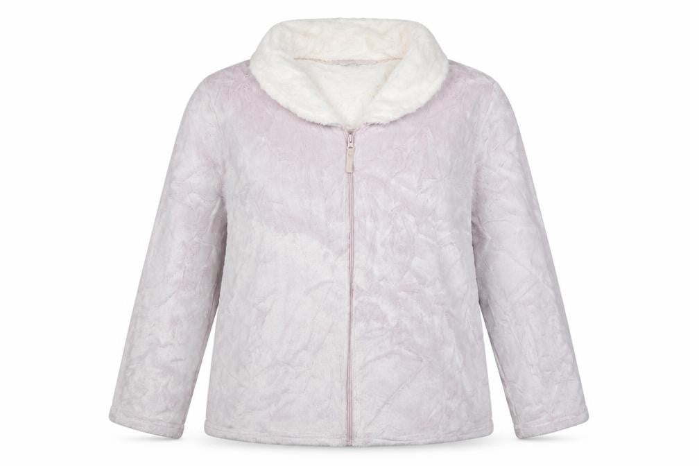 Debenhams Women Pink Fleece Zip Robe Plus Size 20-22