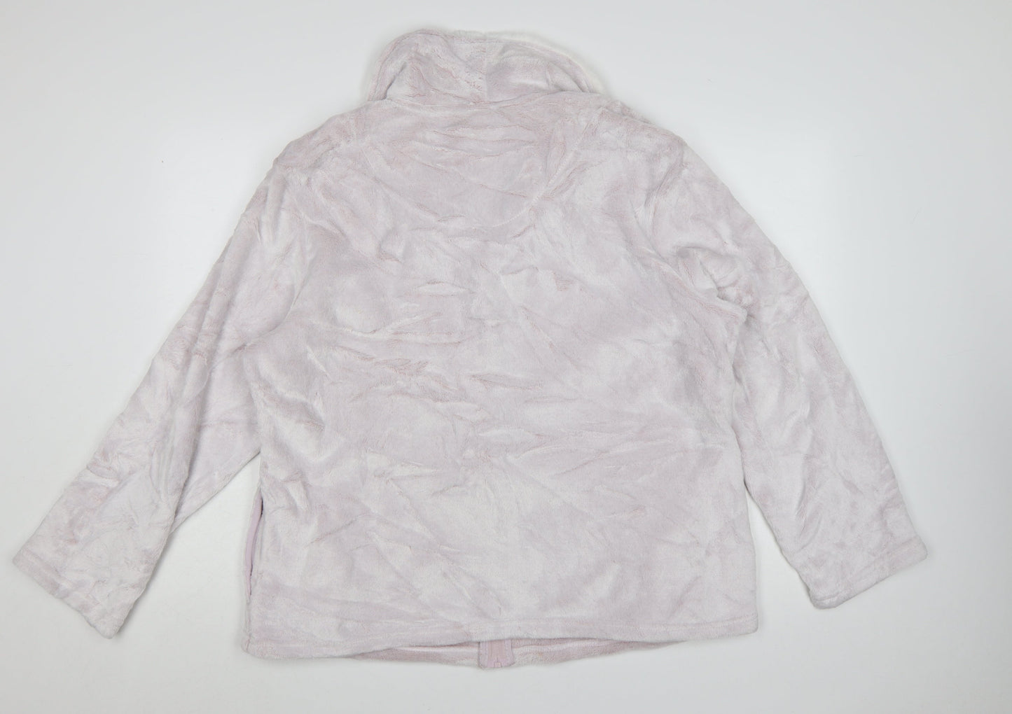 Debenhams Women Pink Fleece Zip Robe Plus Size 20-22