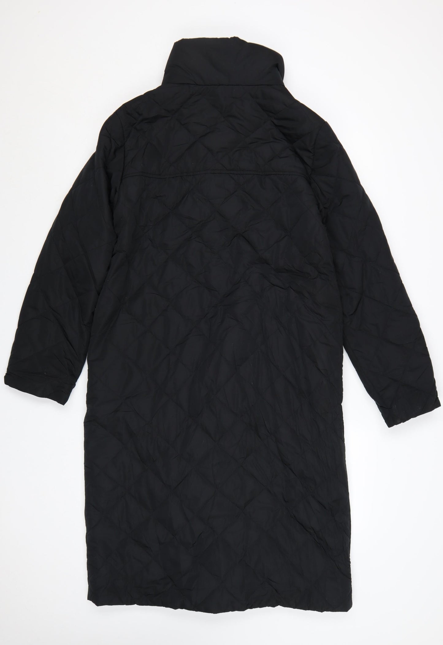 Marks and Spencer Women's Black Quilted Long Coat Size 10