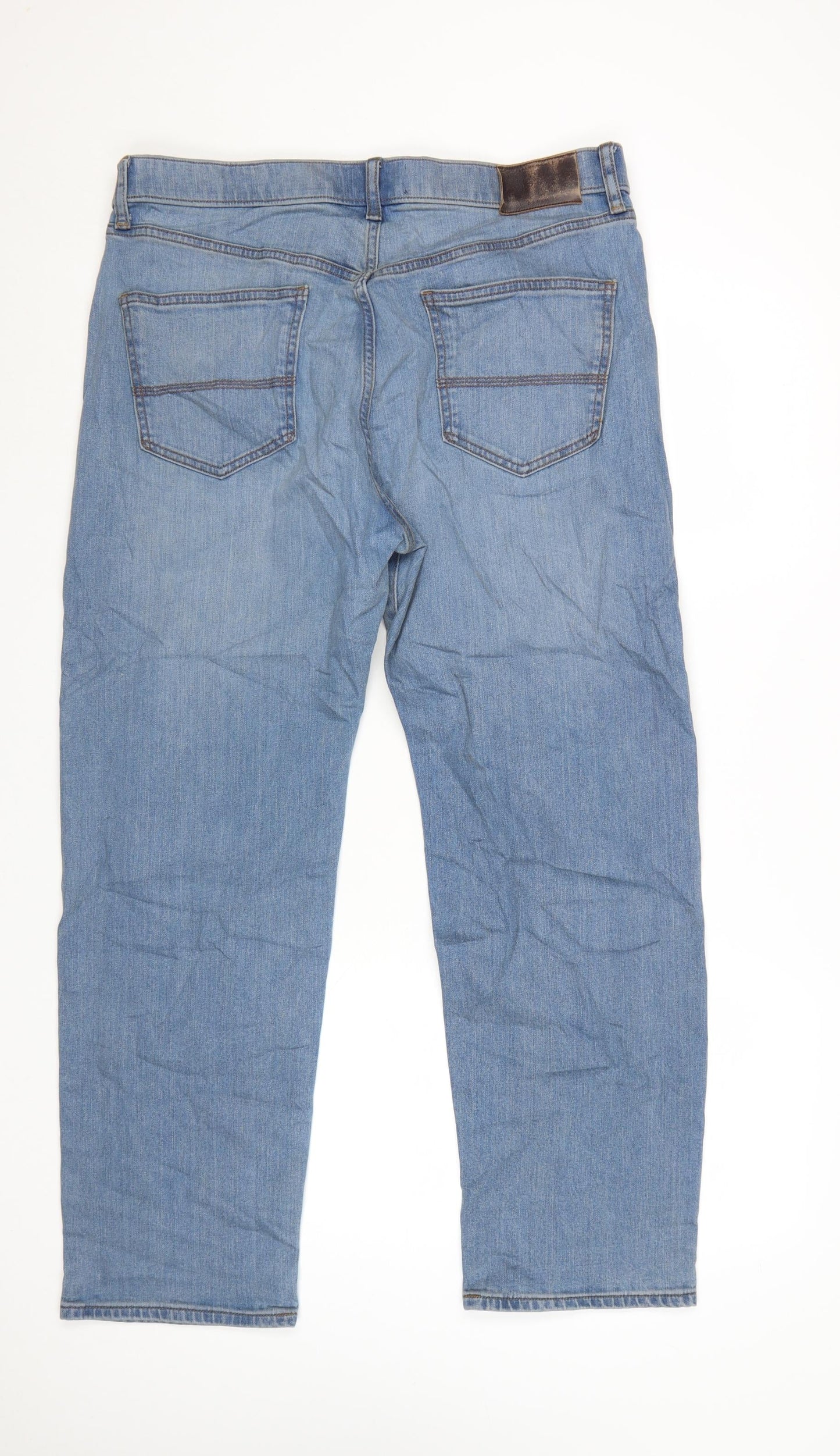 Marks and Spencer Men's Blue Straight Fit Denim Jeans 36W 31L