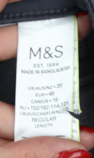 Marks and Spencer Women Black Super Skinny Stretch Jeans Size 20 Regular