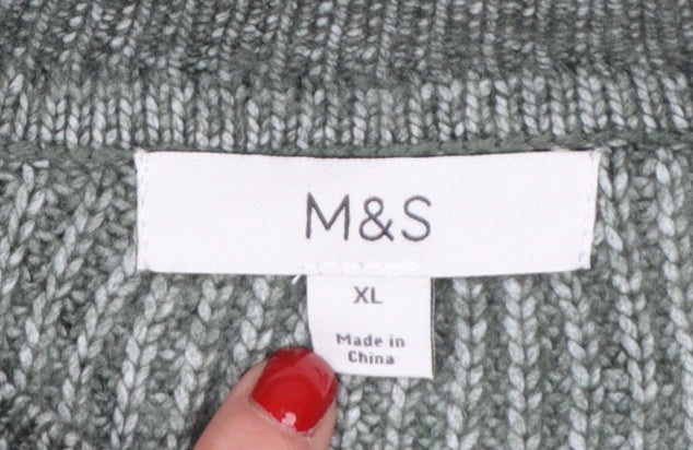 Marks and Spencer Women’s Grey XL Chunky Knit Cardigan