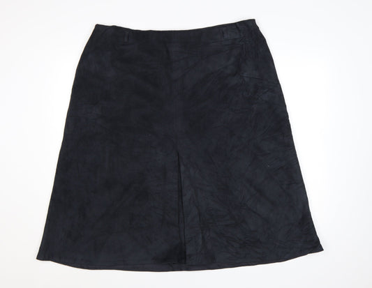 Marks and Spencer Womens Black A-Line Midi Skirt Size 20