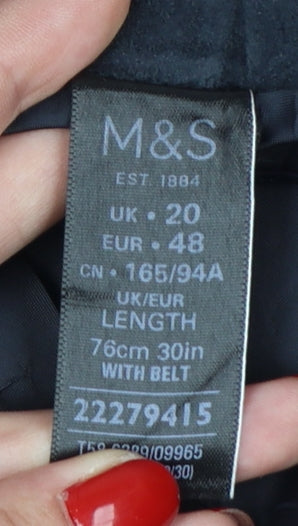 Marks and Spencer Womens Black A-Line Midi Skirt Size 20