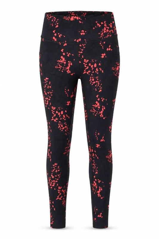 Marks & Spencer Good Move Women's Black Red Print Active Leggings Size 8
