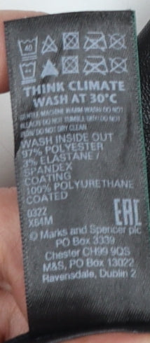 Marks and Spencer Women's Black Faux Leather High Rise Leggings Size 8