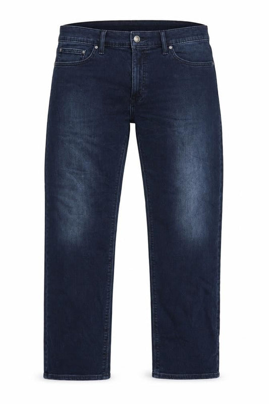 Marks & Spencer Men's Blue Straight Fit Jeans 40L Cotton Denim
