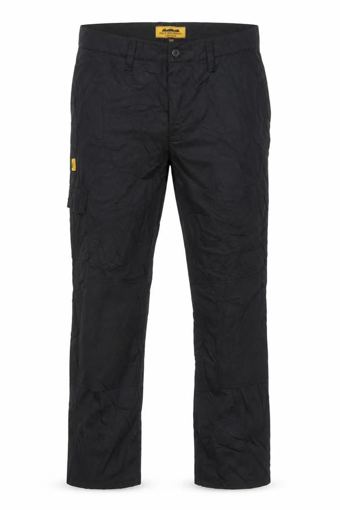 Iron Mountain Workwear Black Mens 38R Cargo Trousers Polyester Cotton