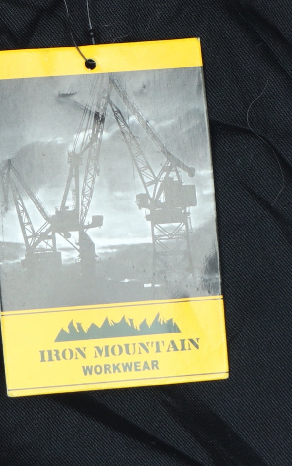 Iron Mountain Workwear Black Mens 38R Cargo Trousers Polyester Cotton
