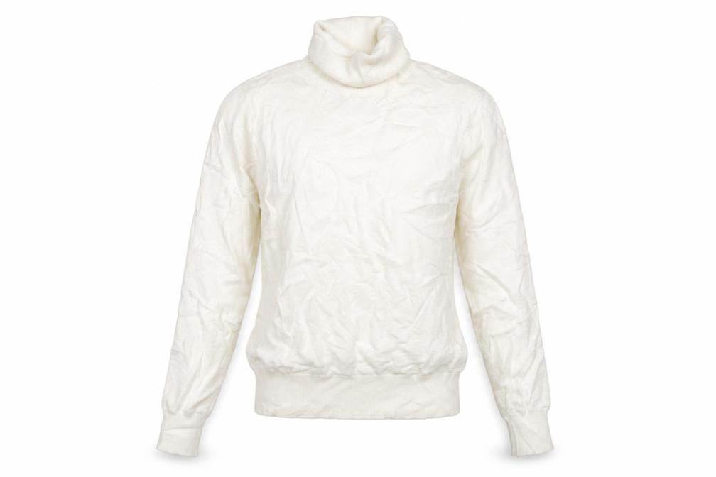 H&M Women Ivory Roll Neck Viscose Knit Jumper Size S
