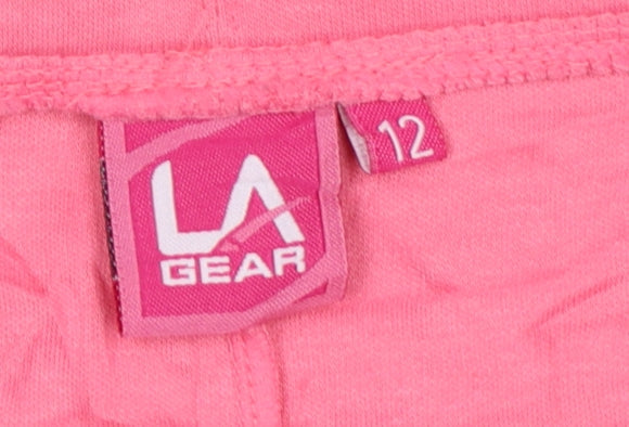 LA Gear Womens Pink Size 12 Jersey Short Stretch Skirt