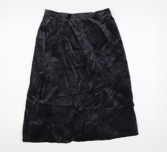 House of Fraser Women’s Black Velvet Midi Pencil Skirt Size 14